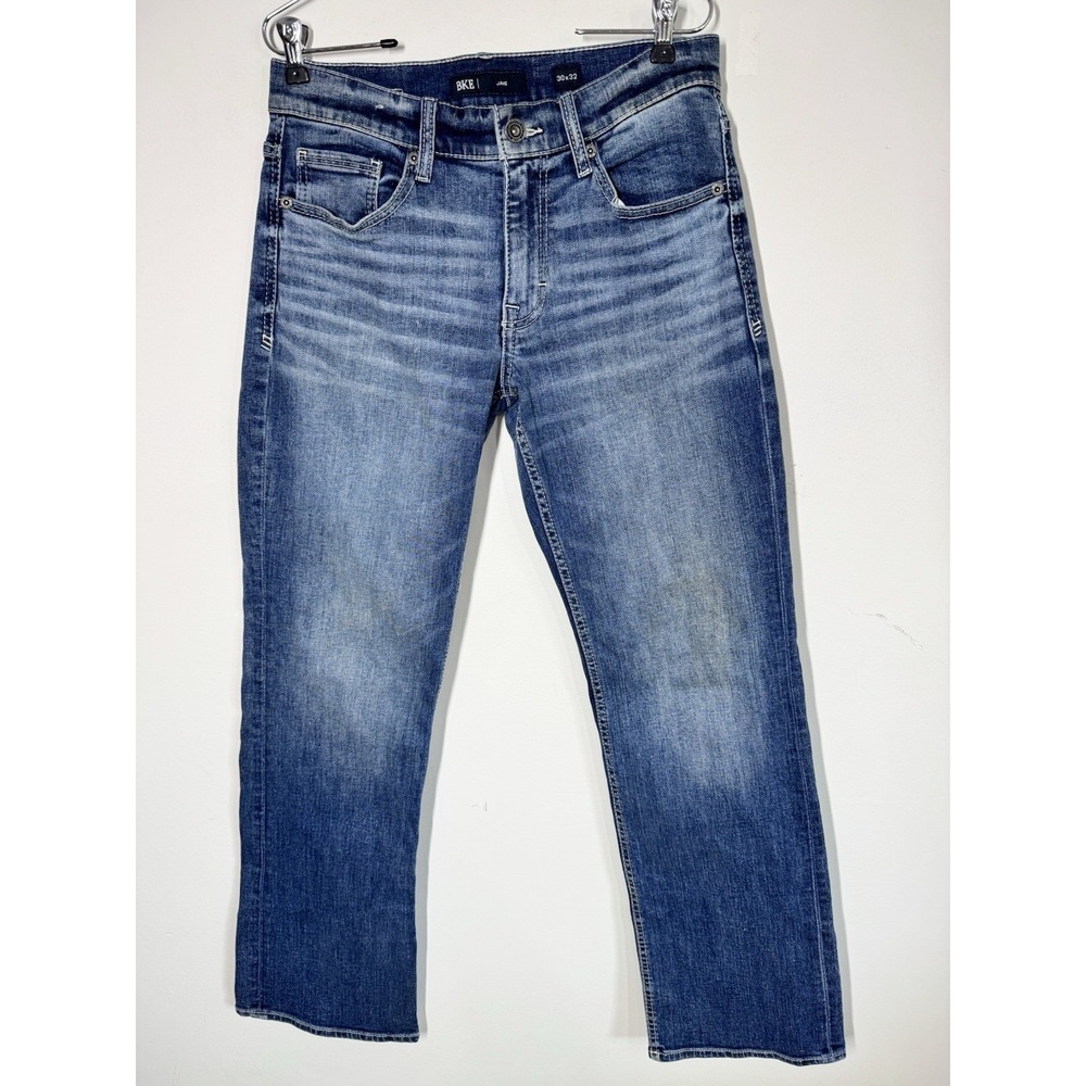 BKE Buckle Men's Jake Straight Leg Jeans‎ Size 30x32 Distressed Whiskering Y2K